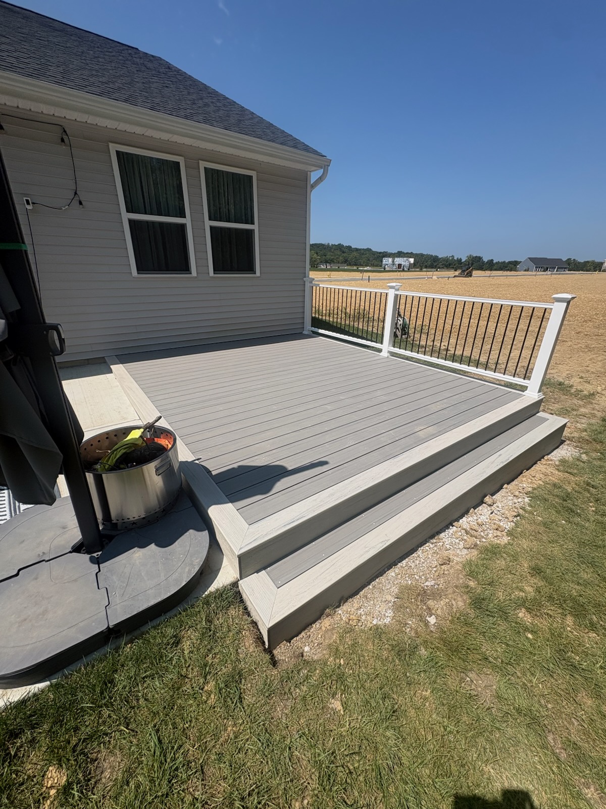 Decks renovation — Backyard Deck With Wide Steps